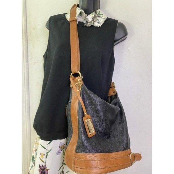 valentina black orange shoulder bag - Picture 7 of 11